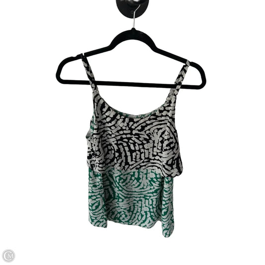 Top Sleeveless By Cabi In Black & Green, Size: S