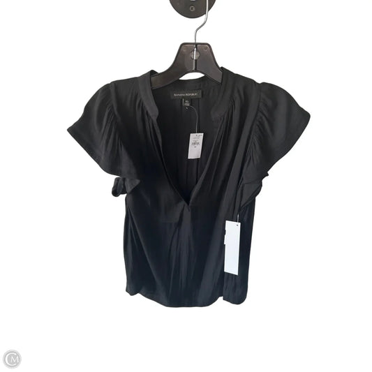 Top Short Sleeve By Banana Republic In Black, Size: Xs