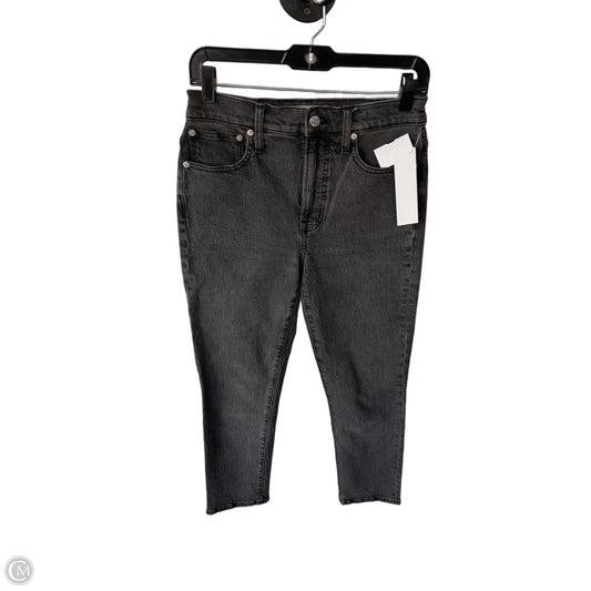 Jeans Straight By Madewell In Black Denim, Size: 2