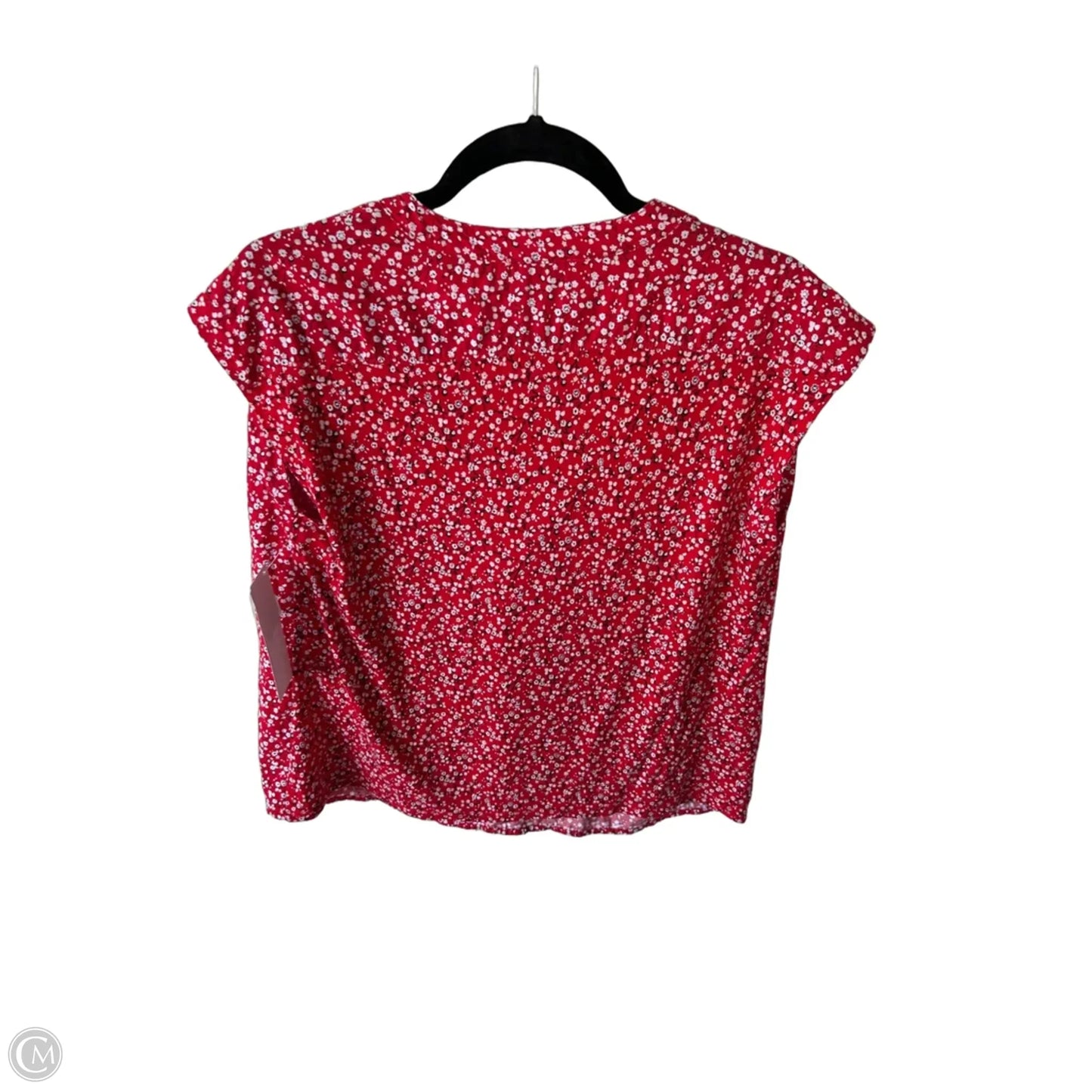 Top Short Sleeve By Loft In Red & White, Size: S
