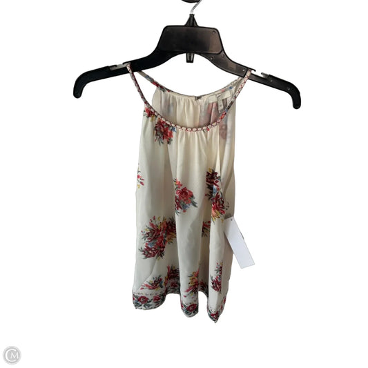 Top Sleeveless By Joie In Cream & Red, Size: Xs