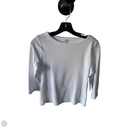 Top 3/4 Sleeve Basic By Croft And Barrow In White, Size: Xsp