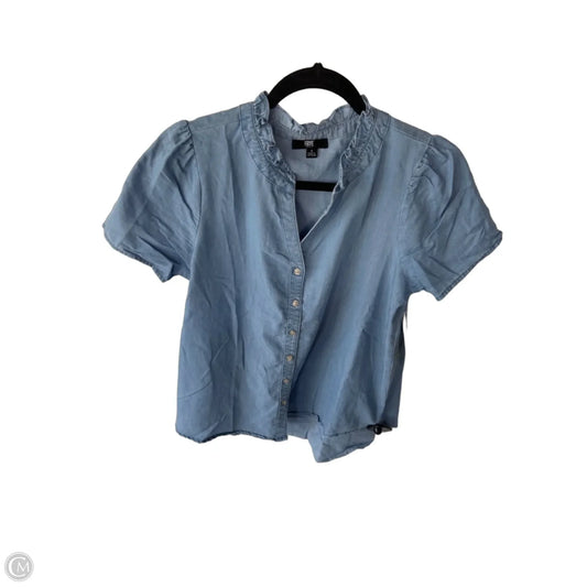 Top Short Sleeve Designer By Frye In Blue, Size: S