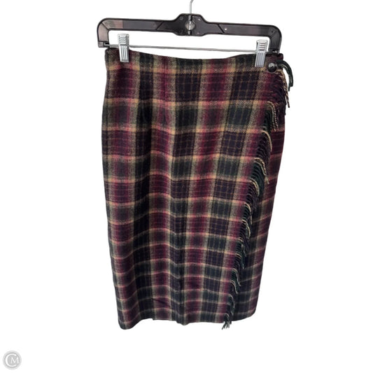Skirt Midi By Woolrich In Green & Purple, Size: 8