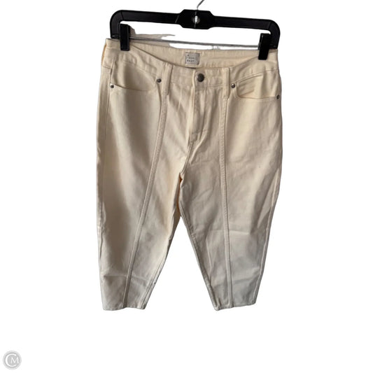 Jeans Straight By A New Day In Cream Denim, Size: 6