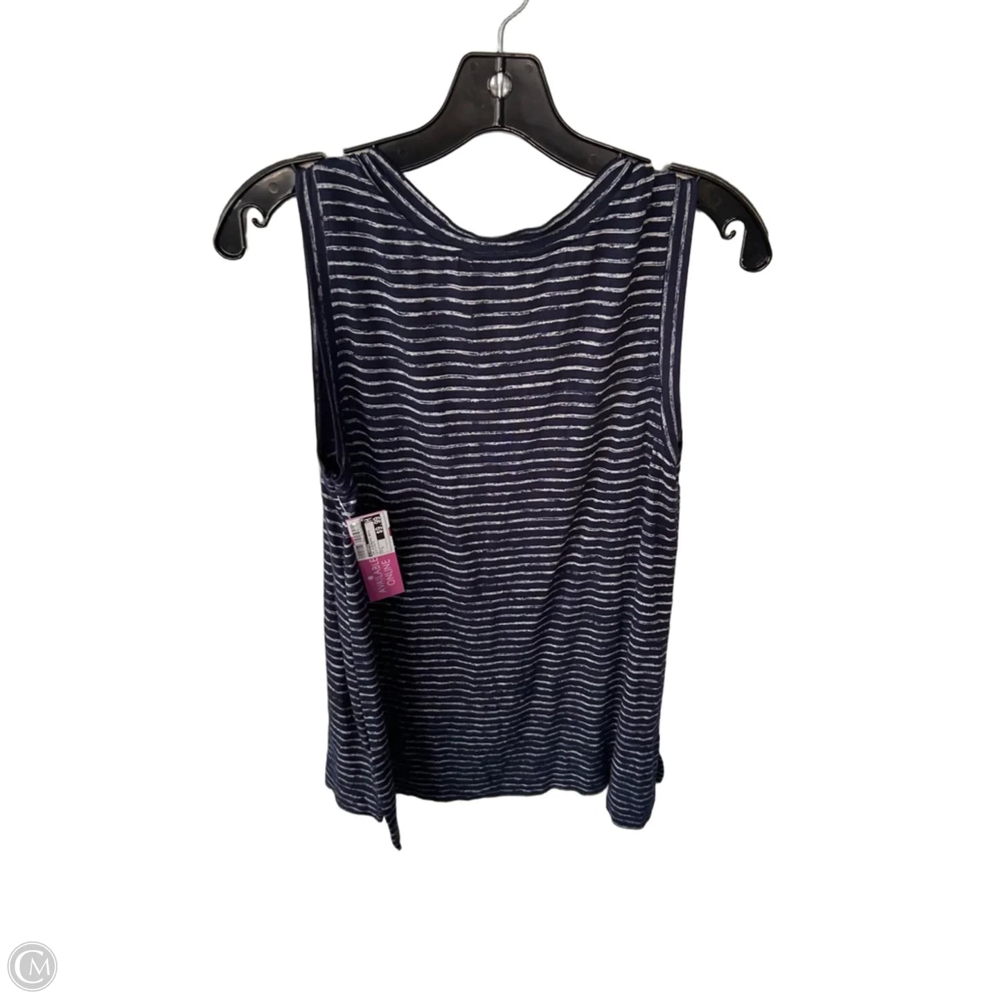 Top Sleeveless Basic By Liverpool In Blue & White, Size: S