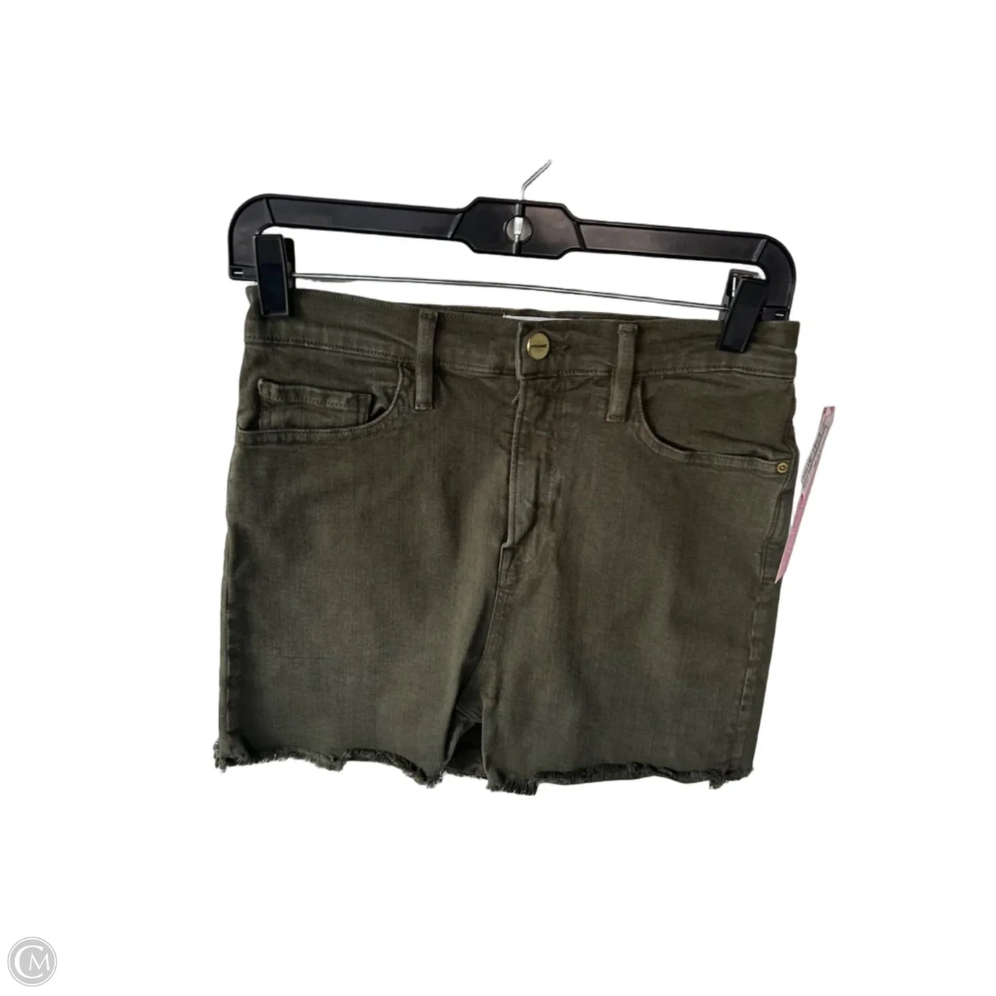 Skirt Mini & Short By Frame In Green Denim, Size: 2