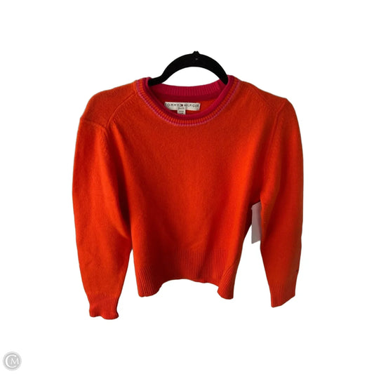 Sweater By Tommy Hilfiger In Orange & Pink, Size: Lp