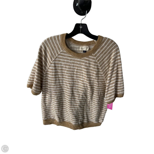 Top Short Sleeve By Universal Thread In Tan & White, Size: Xl