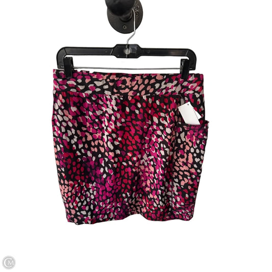 Skort By Chicos In Black & Purple, Size: 14