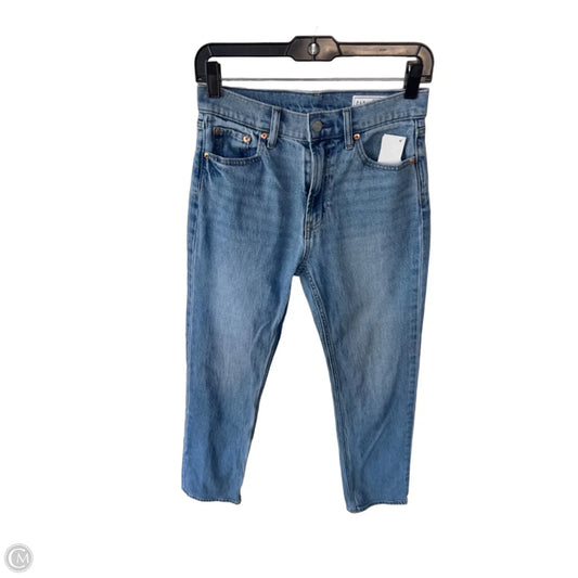Jeans Straight By Gap In Blue Denim, Size: 4