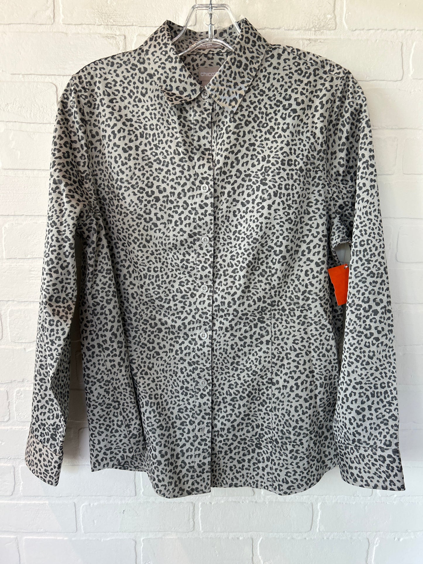 Animal Print Top Long Sleeve Chicos, Size S