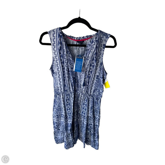 Dress Casual Short By Nautica In Blue & White, Size: M