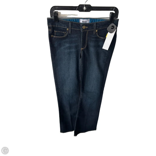 Jeans Boot Cut By Paige In Blue Denim, Size: 4