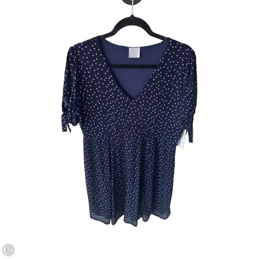 Dress Casual Short By Siren Lily In Blue & White, Size: Xl