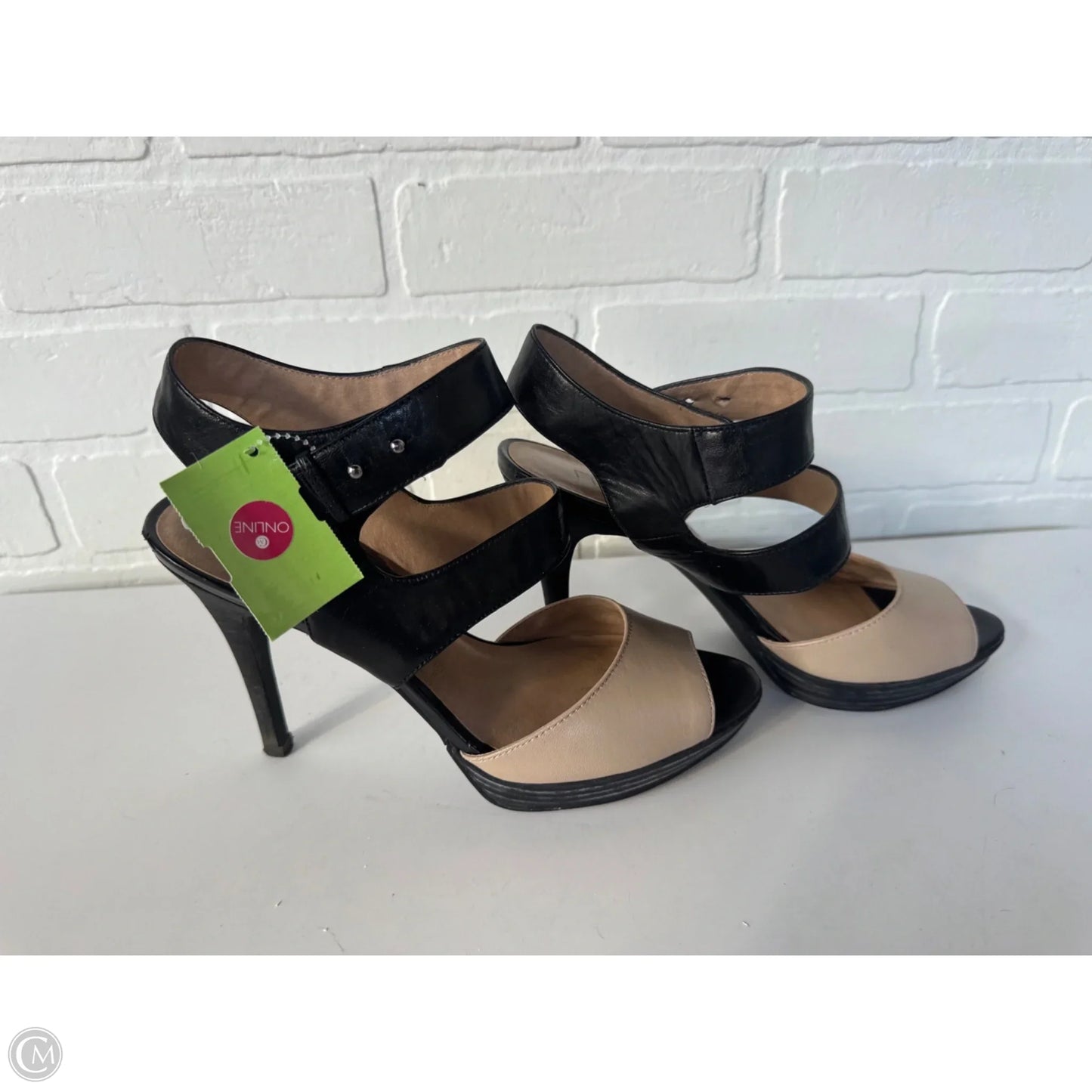 Sandals Heels Stiletto By Clothes Mentor In Black & Brown, Size: 8