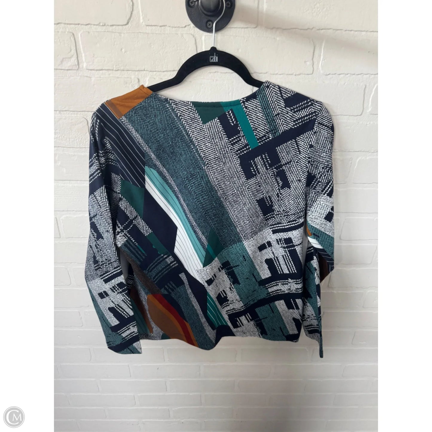 Top 3/4 Sleeve By Christopher And Banks In Brown & White, Size: Mp