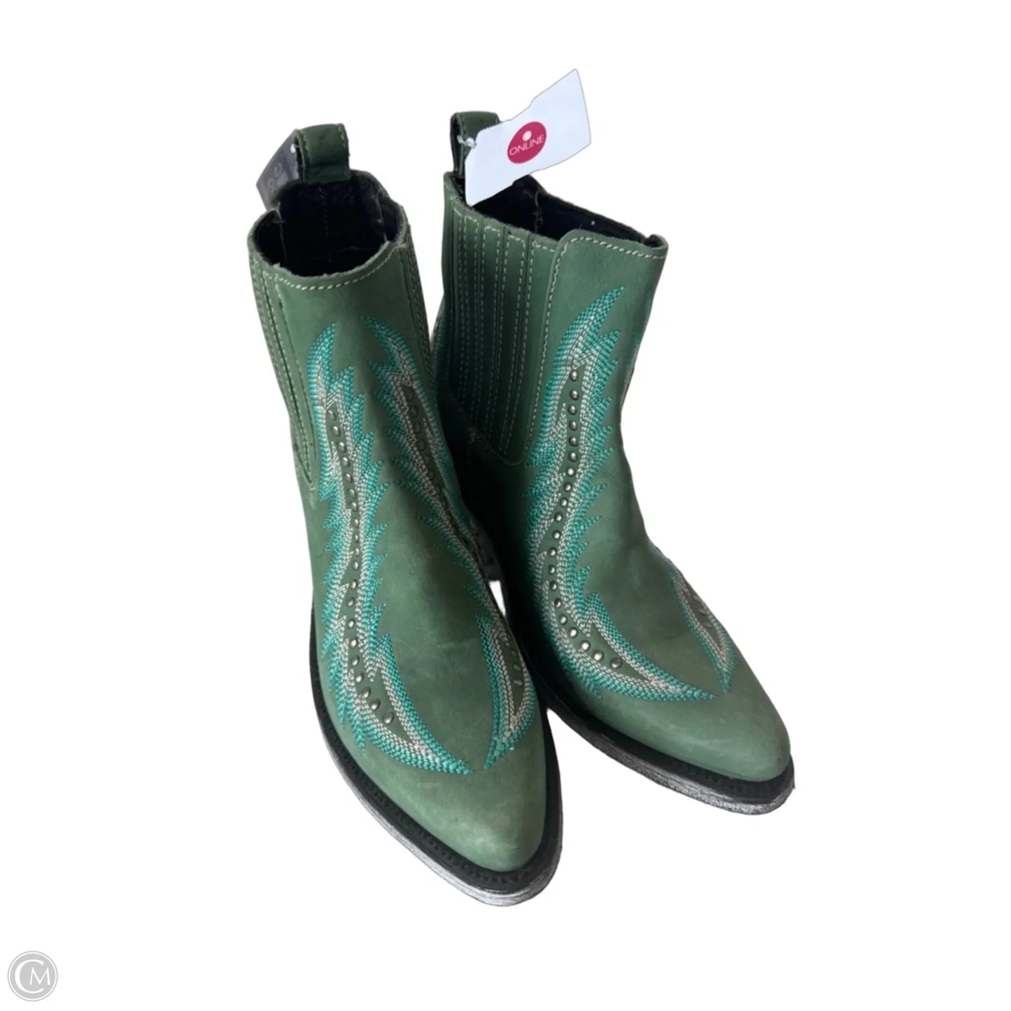 Boots Western By LIBERTY BLACK In Green & White, Size: 6.5