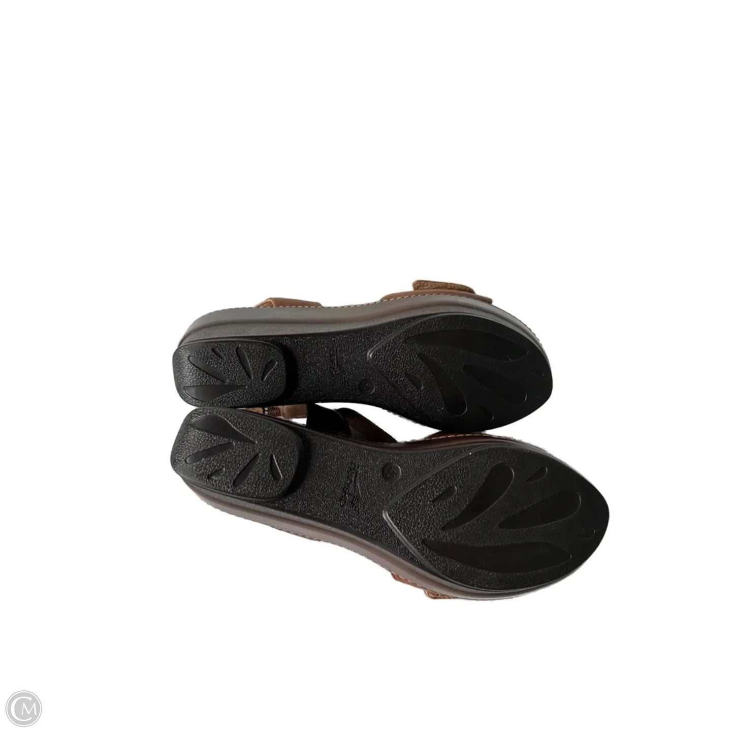 Sandals Heels Wedge By Dansko In Brown, Size: 9.5