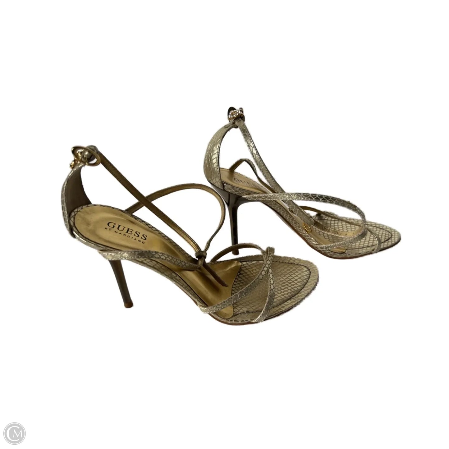 Shoes Heels Kitten By Guess In Gold, Size: 7.5