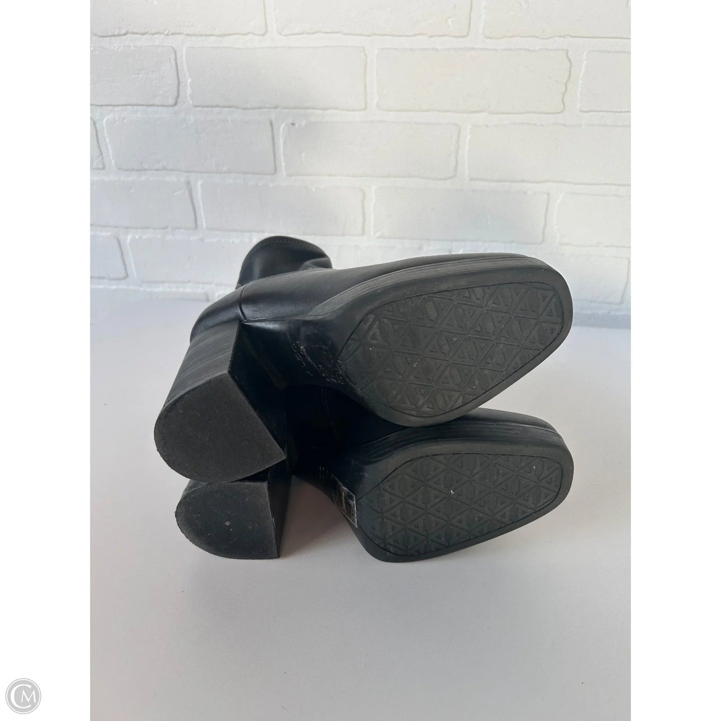 Boots Ankle Heels By Aldo In Black, Size: 6.5