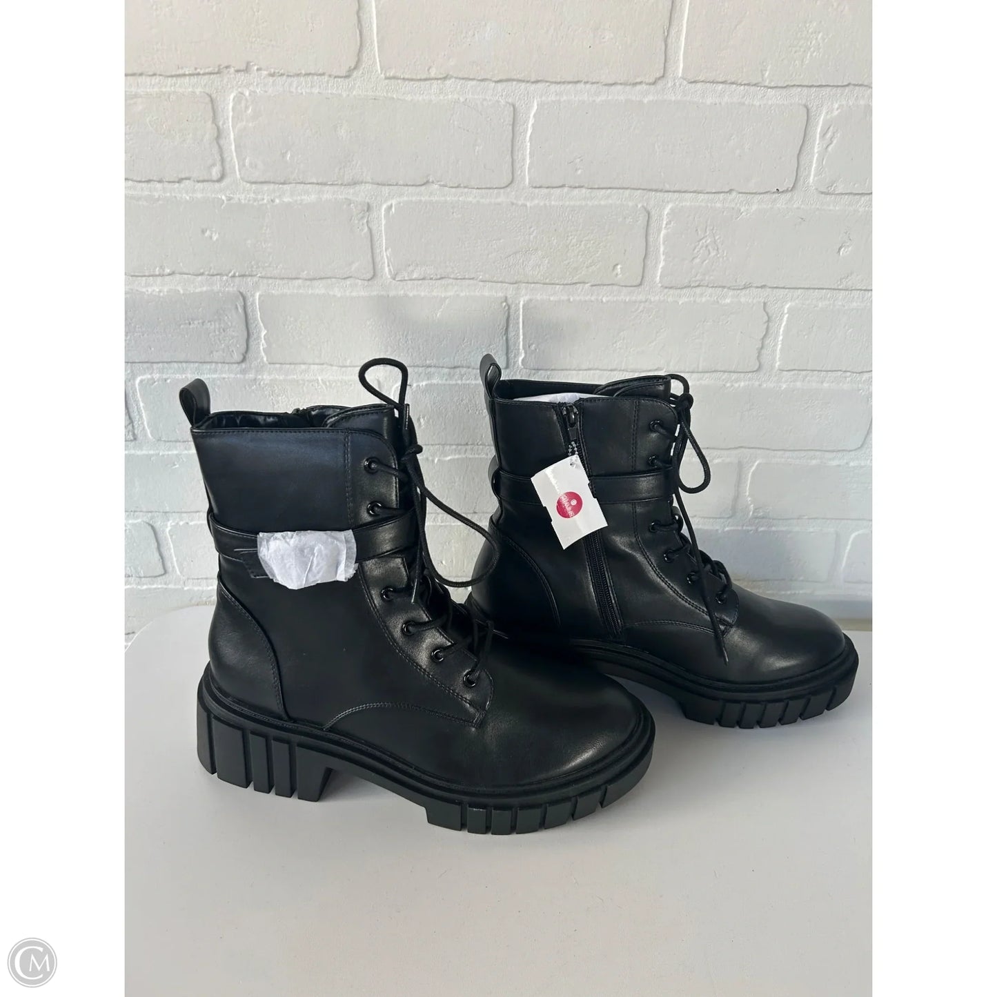 Boots Combat By The Drop In Black, Size: 11