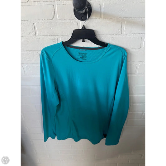 Athletic Top Long Sleeve Crewneck By Patagonia In Teal, Size: L