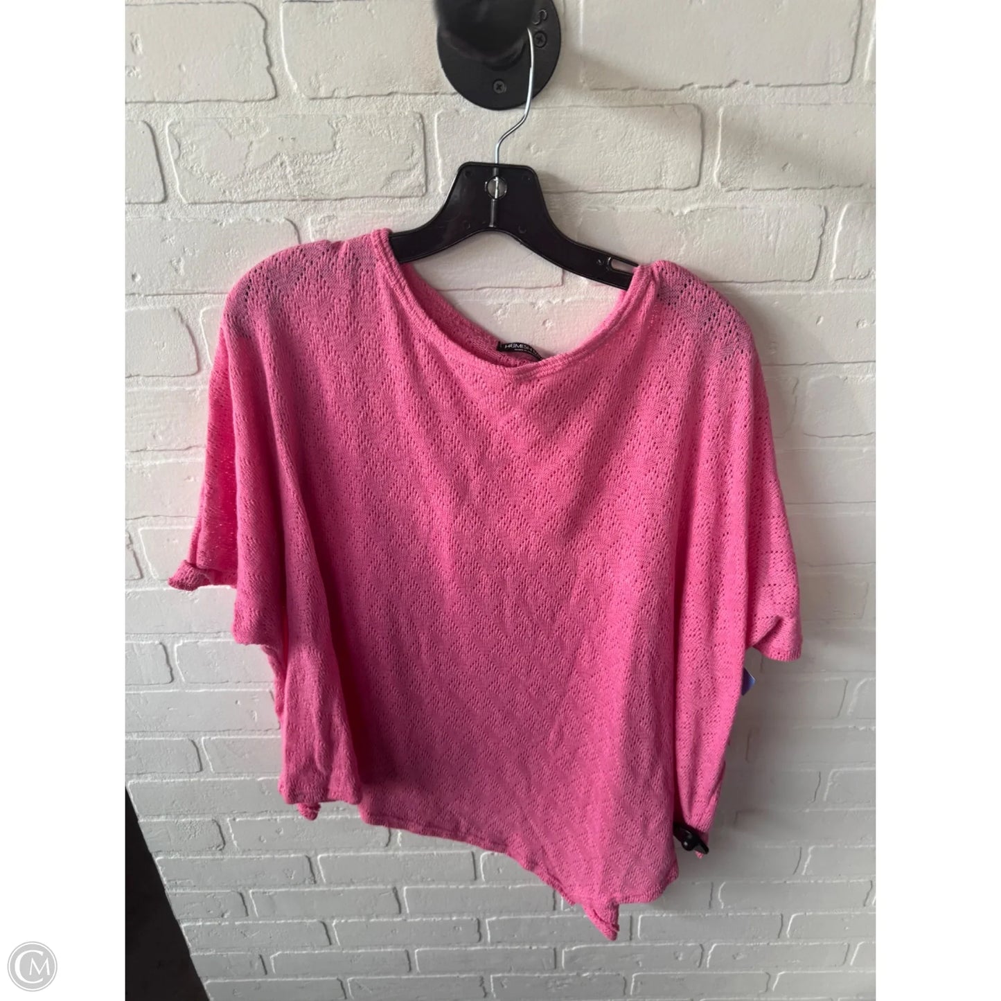 Sweater Short Sleeve By Heimish Usa In Pink, Size: L