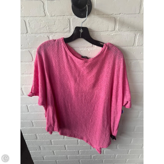 Sweater Short Sleeve By Heimish Usa In Pink, Size: L