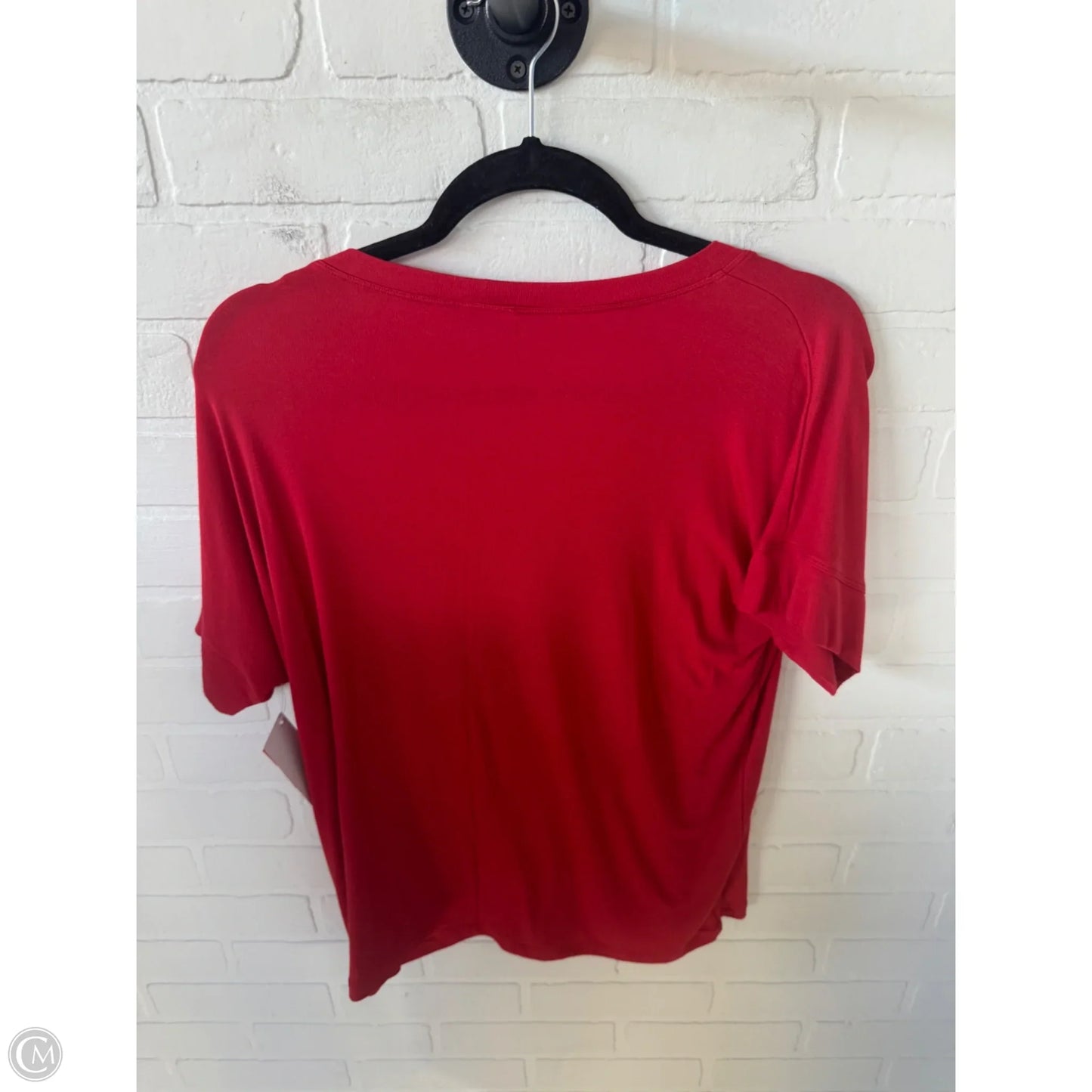 Top Short Sleeve Basic By Cabi In Red, Size: Xxs