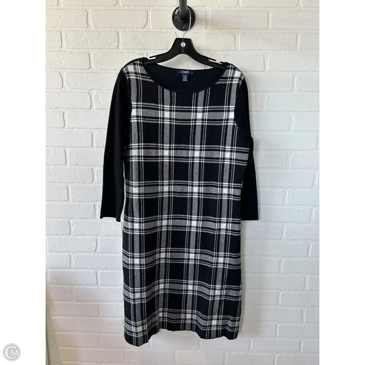 Dress Sweater By Chaps In Black & White, Size: Xl