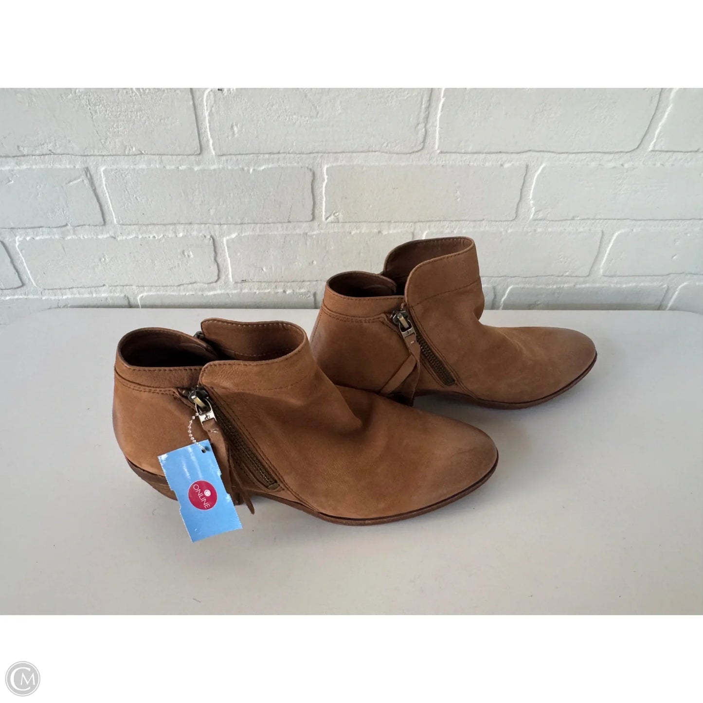 Boots Ankle Heels By Sam Edelman In Tan, Size: 7.5