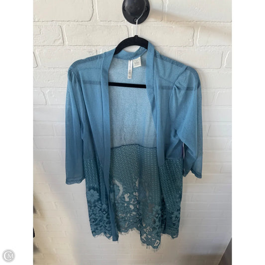 Kimono By Clothes Mentor In Blue, Size: Xl