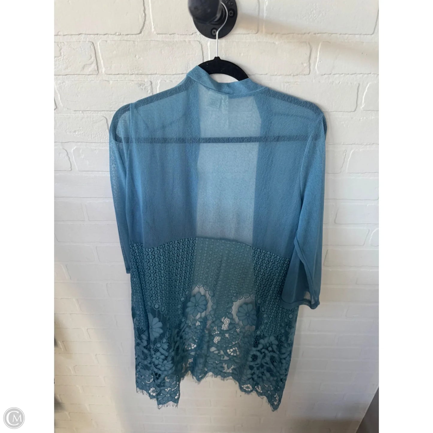 Kimono By Clothes Mentor In Blue, Size: Xl