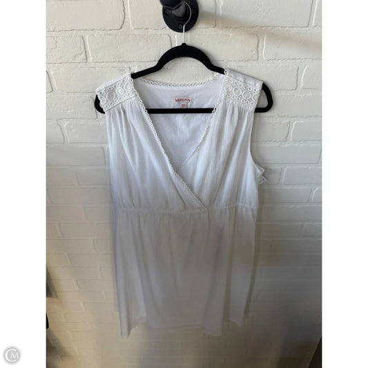 Dress Casual Short By Merona In White, Size: Xxl