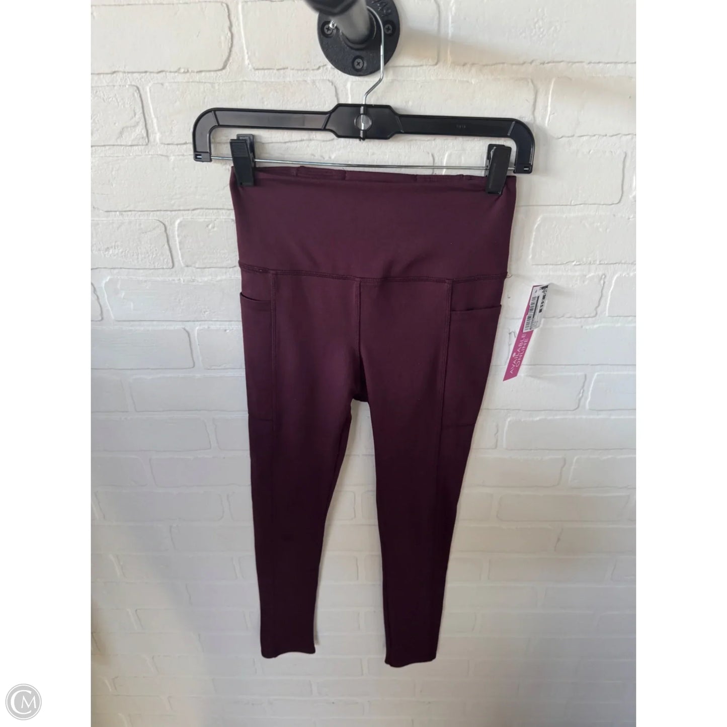 Athletic Leggings By Danskin In Maroon, Size: 0