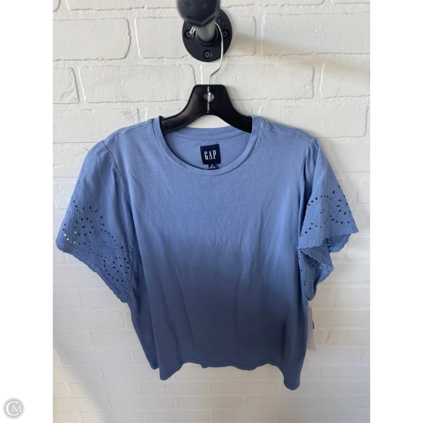 Top Short Sleeve By Gap In Blue, Size: Xl
