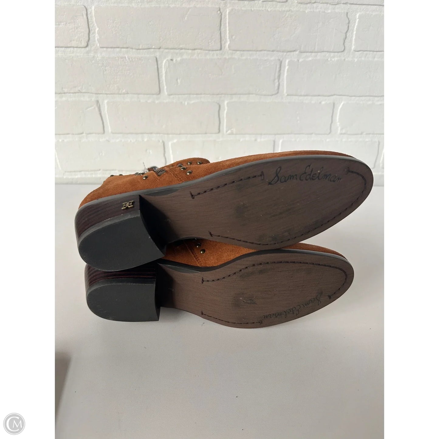 Boots Ankle Heels By Sam Edelman In Brown, Size: 8