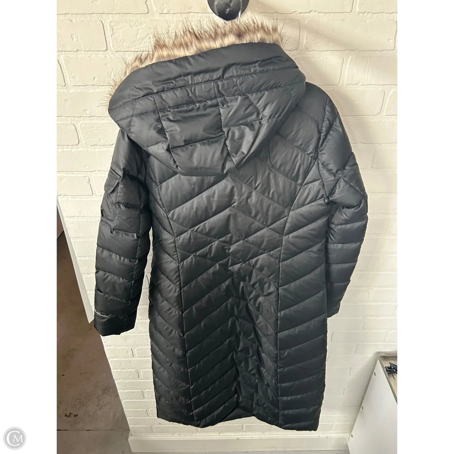 Coat Parka By Eddie Bauer In Black, Size: L