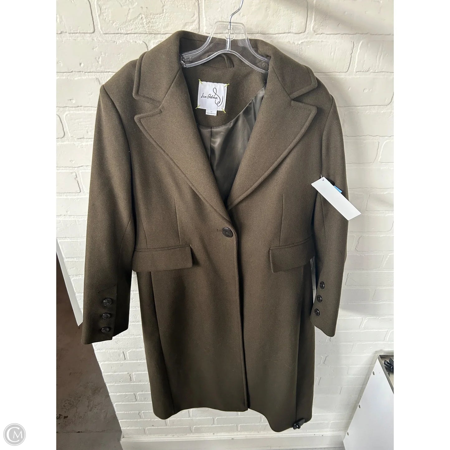 Coat Wool By Sam Edelman In Green, Size: L