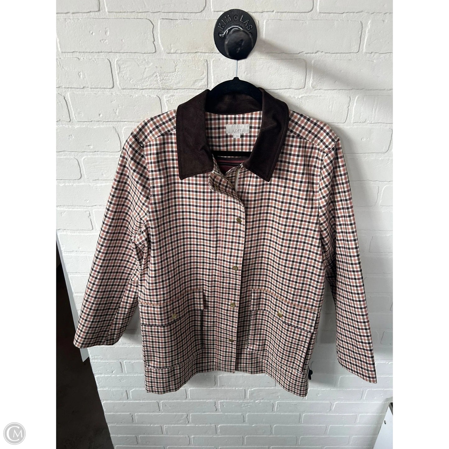 Coat Other By Loft In Brown & Pink, Size: L