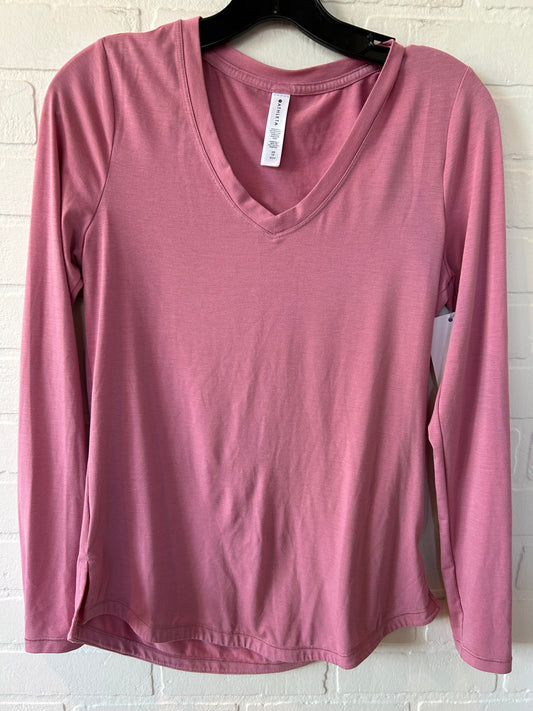 Pink Athletic Top Long Sleeve Crewneck Athleta, Size Xs