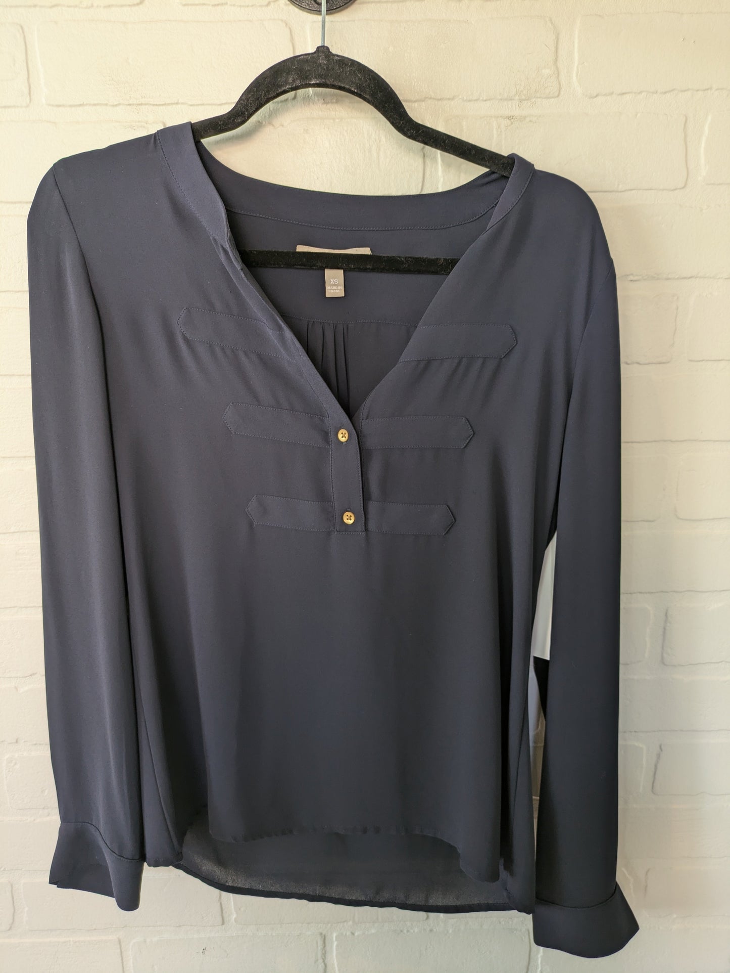 Blue Top Long Sleeve Banana Republic, Size Xs