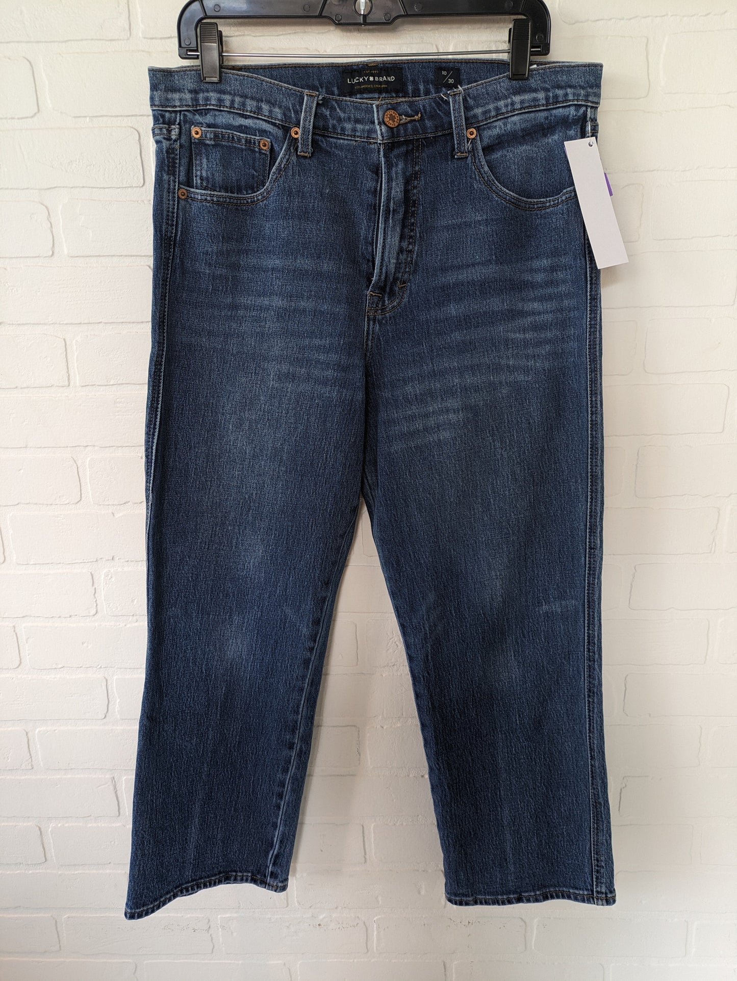 Blue Denim Jeans Cropped Lucky Brand, Size 10