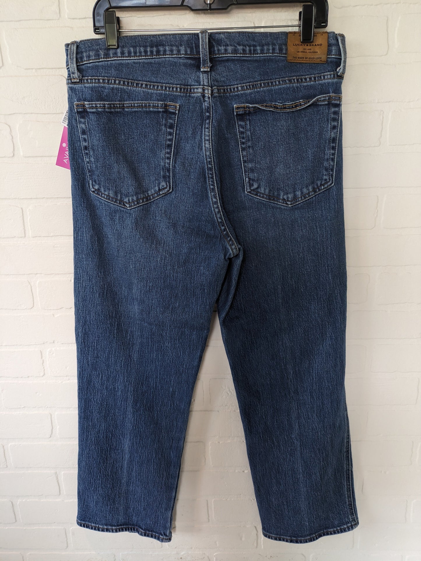 Blue Denim Jeans Cropped Lucky Brand, Size 10
