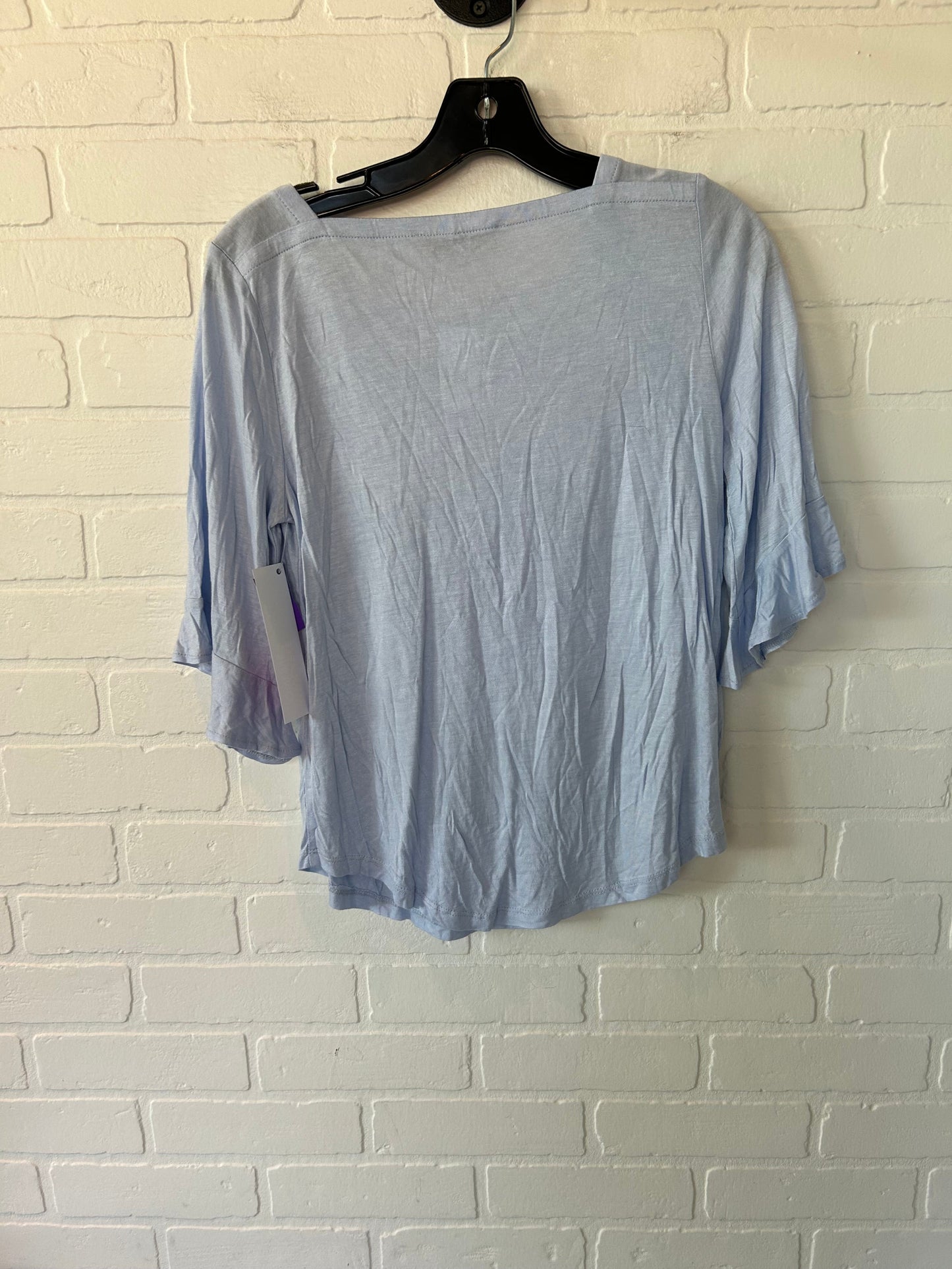 Blue Top 3/4 Sleeve Basic Loft, Size S