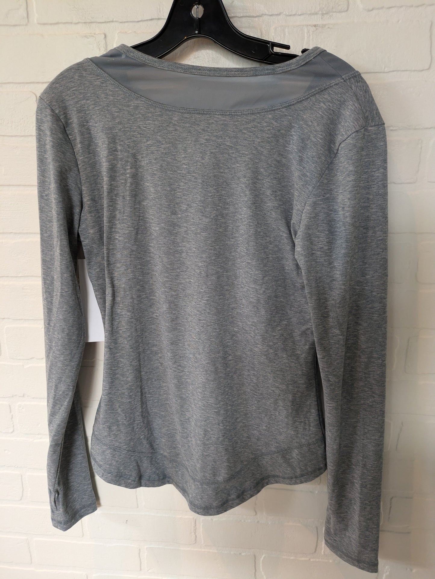 Grey Athletic Top Long Sleeve Crewneck Gottex, Size M