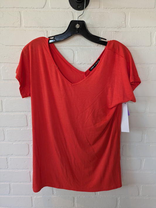 Orange Top Short Sleeve Basic Cable And Gauge, Size S