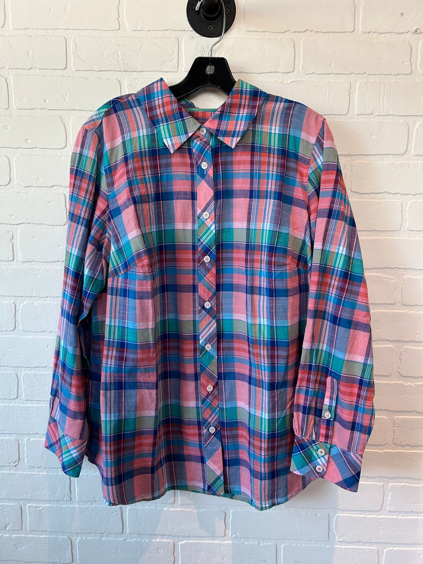 Blue & Pink Top Long Sleeve Talbots, Size 1x