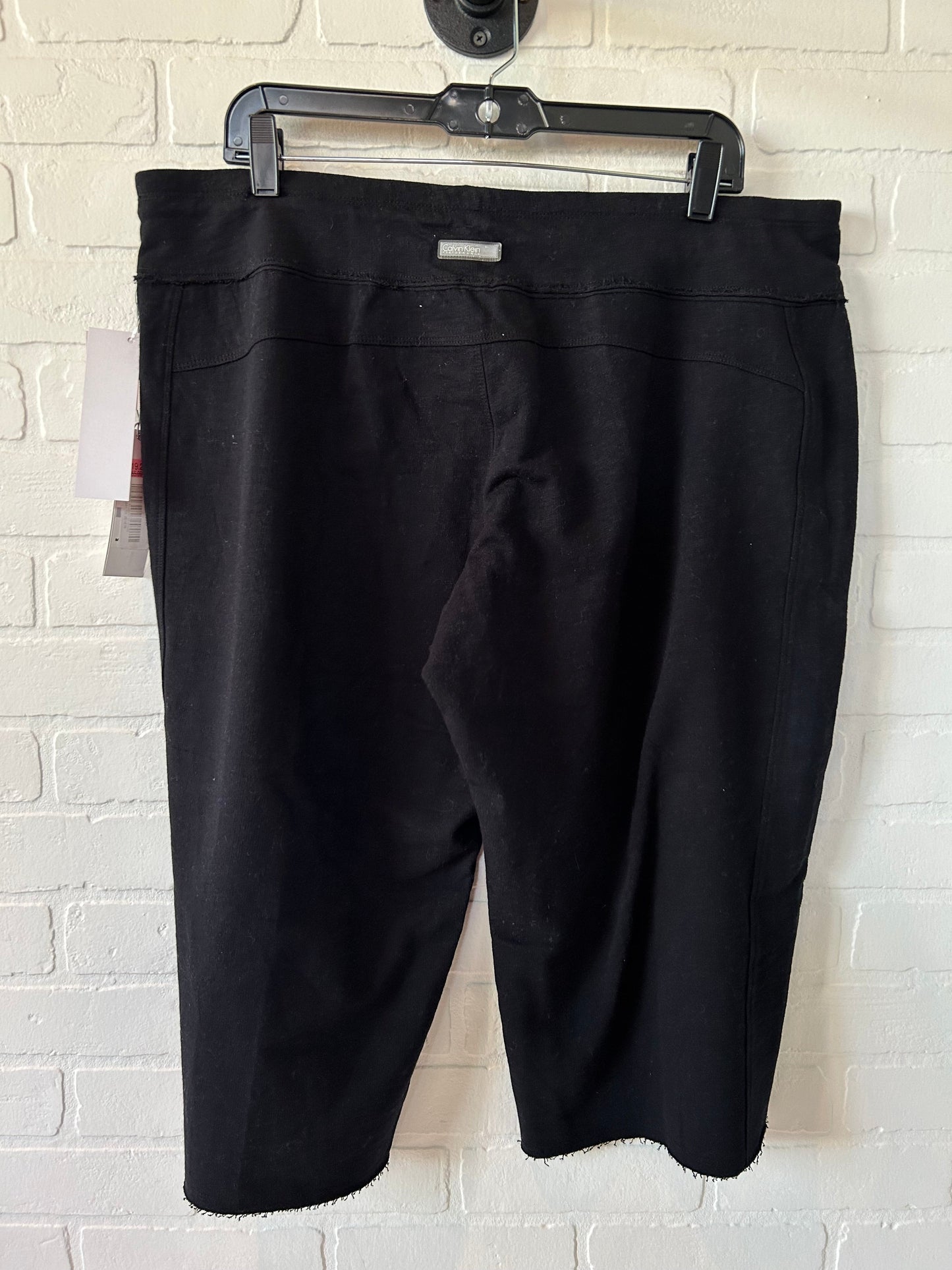 Black Athletic Capris Calvin Klein Performance, Size 18